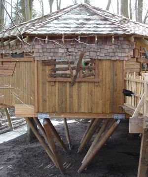 Small treehouse used as an extra function space